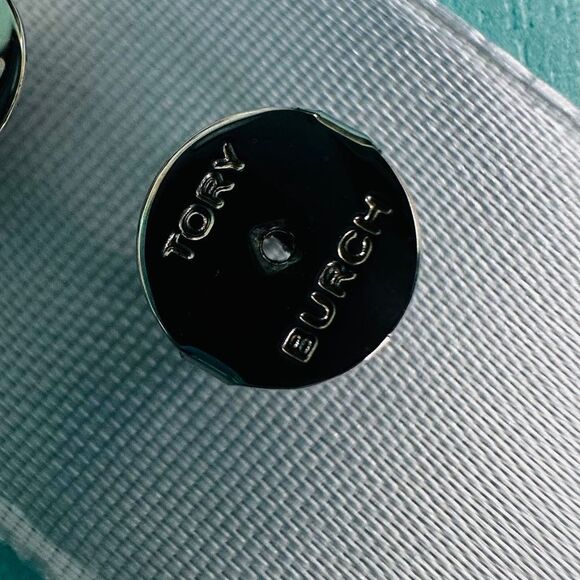 Tory Burch Two-Tone Flower Stud Earrings - Picture 5 of 5